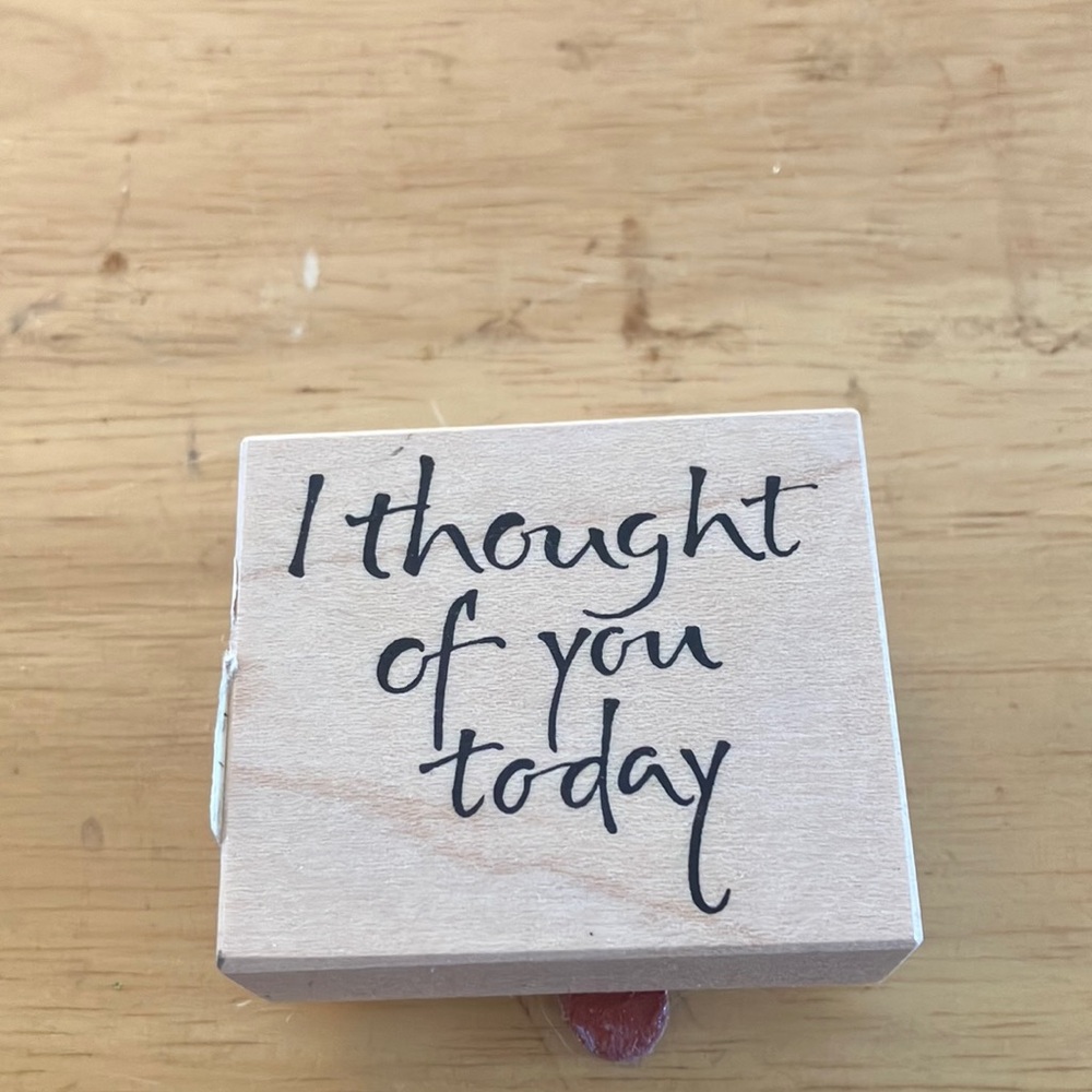 Wooden Sentiment stamp
